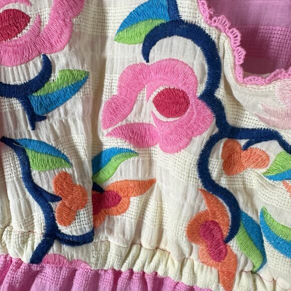 Anthropologie Plenty by Tracy Reese Embroidered Babydoll Blouse Large - Picture 5 of 13